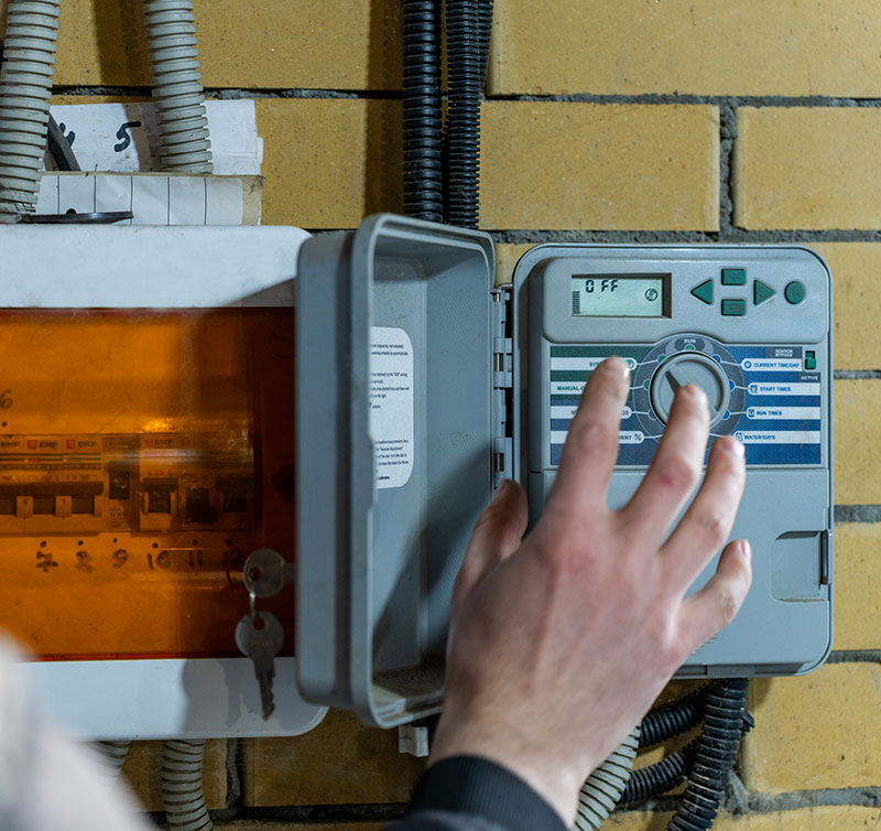 Home Irrigation Inspection Sprinkler Control Panel