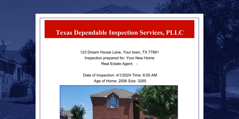 Sample Inspection Report